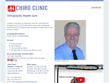 Tablet Screenshot of chirocliniclakewood.com
